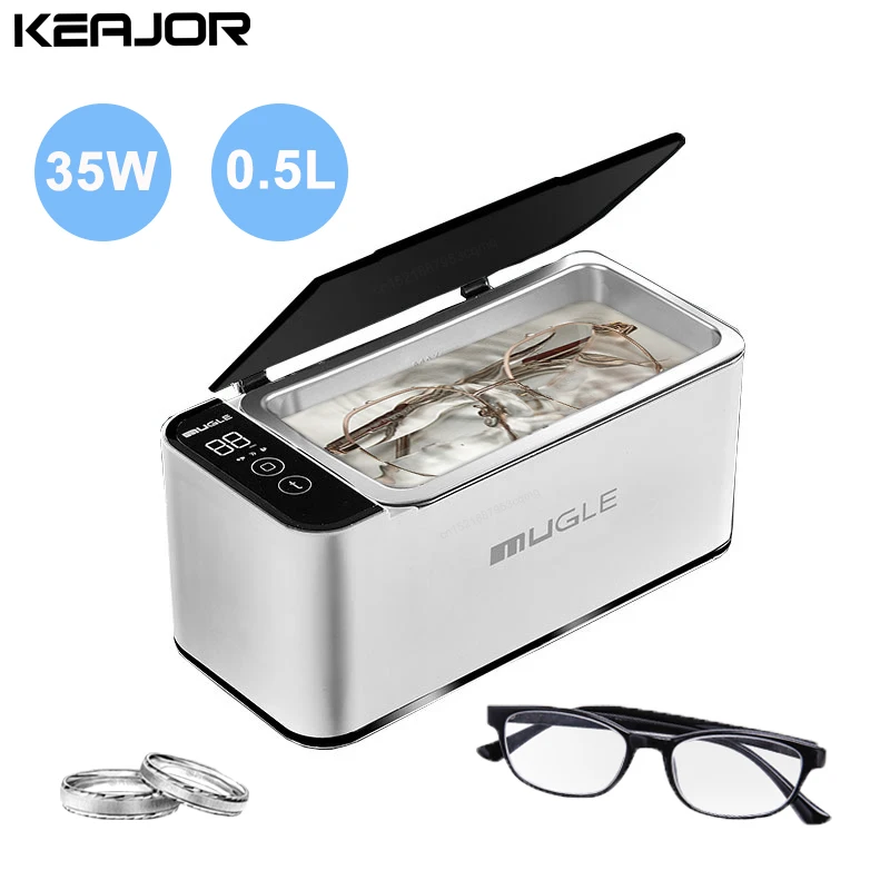 

Ultrasonic Cleaner For Glasses 35W High Frequency Ultrasonic Cleaning Bath For Jewelry 46kHz Ultrasound Washing Machine 500ML