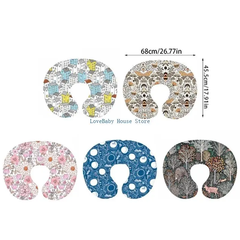 Bx0d Nursing Pillow Cover 22.8x18 นิ้วรองรับหมอนปลอกปลอกปลอก