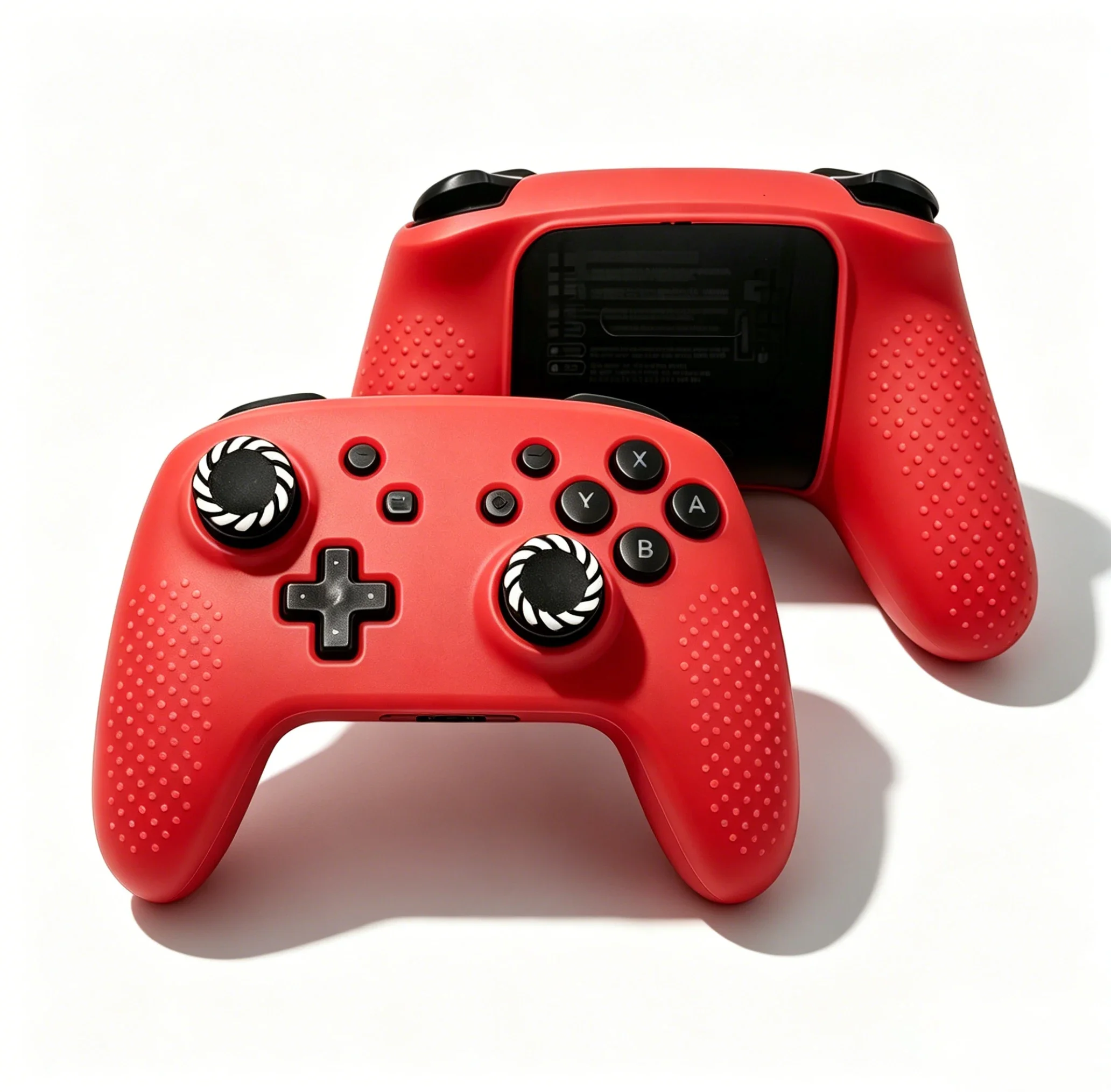 DATA FROG Compatible with Switch Pro Controller Case, Shock-Absorption Silicone Skin Cover Anti-Slip Joystick Caps