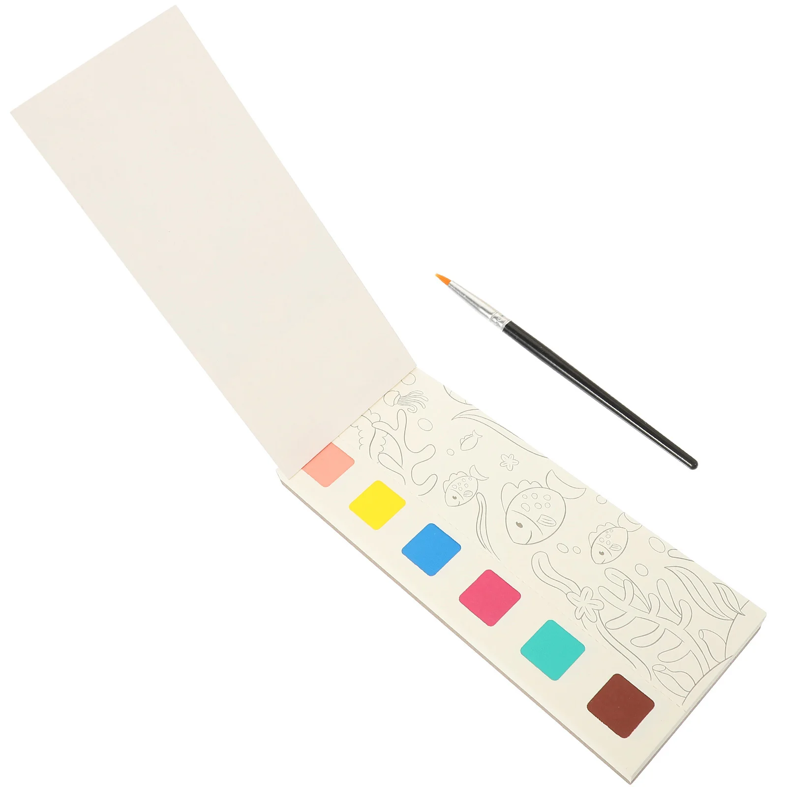

1 Set Watercolor Painting Book For Kids Thick Paper Drawing Fun Learning Coloring Book Ages 2-4 Party Decoration