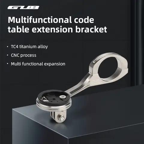 GUB Bicycle Computer Bracket Titanium Alloy Front Stand Handlebar Mount Camera Holder Fits GoPro Camera/Garmin/Bryton/Wahoo