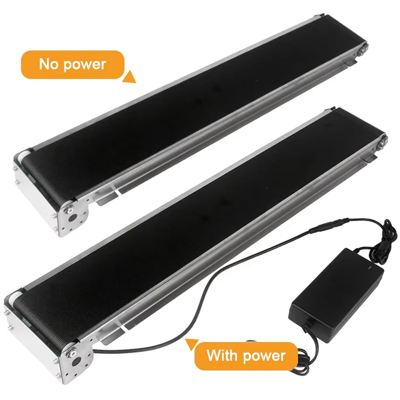 Mini Conveyor 460mm 552mm 600mm Stainless Steel Conveyor PU Belt Vending Machine DC Track Cargo Lane Automatic Conveyor Belt