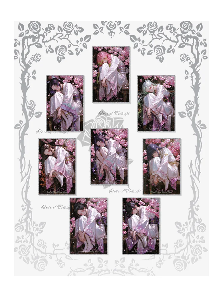 2026 Wholesale FuGuang Studio Demon Slayer A6 Acrylic Art Board Anime Character Collection Card Girl Gift Anime Games