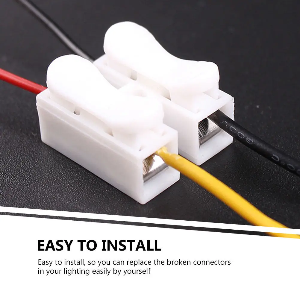25Pcs Wire Connectors Terminal Blocks Clamp Wiring Terminal Replacement for LED Strip Power Automotive Lighting