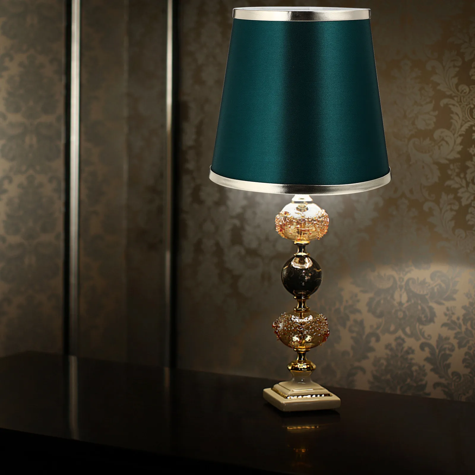 

Тканевый абажур для светильника: Премиум-класс, ткань и железо, декоративный, для дома, бара, ресторана, отеля, стильный настольный светильник-абажур