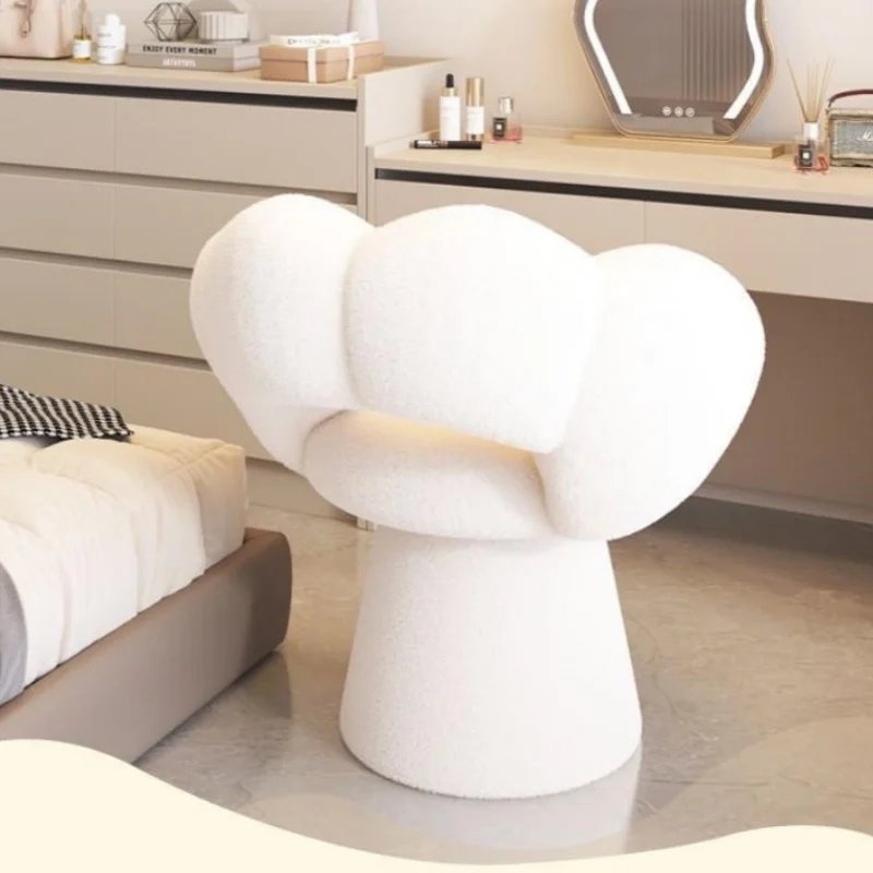 Home Makeup Chair with Lumbar Support Soft Petal Backrest Vanity Dressing Chair for Home Furniture Light Luxury Petal Chair image 3