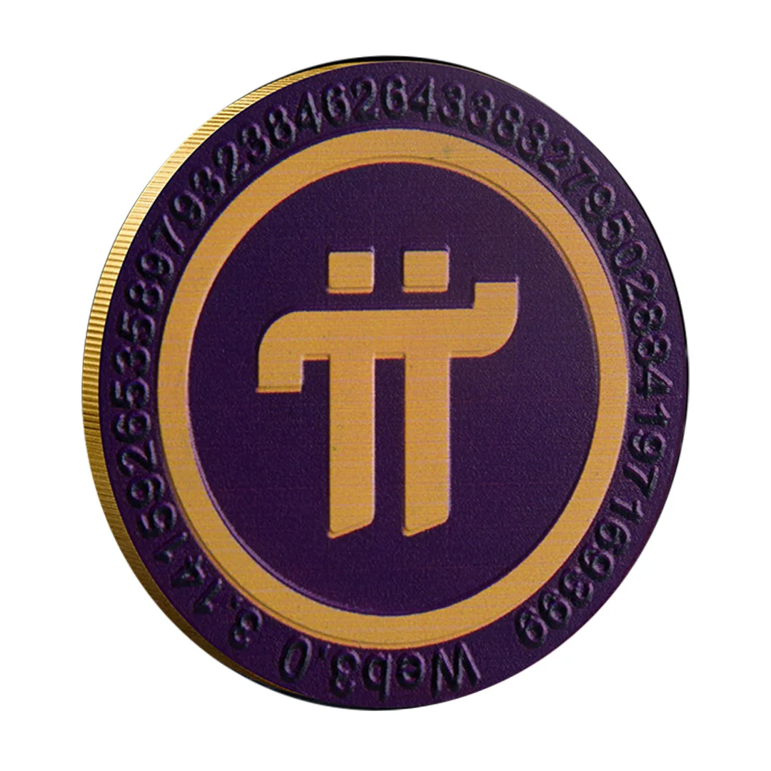 Purple Pie Coin Nicholas Commemorative Coin Digital Virtual Pi Coins Gold Plated The Pi Memorial Badge