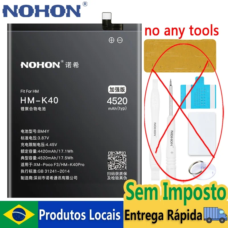 nohon-bm4y-bn57-bn61-bn62-Аккумулятор-для-xiaomi-poco-f3-f2-pro-x3-nfc-f1-m4-m3-pocophone-redmi-k40-k30-k20-pro-Сменный-аккумулятор