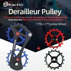 Kactus 17TR Derailleur Pulley Shifter Ceramic Bearings with 17T Jockey Wheel Fit for Shimano Ultegra/6700/6770/6800/6870/9000