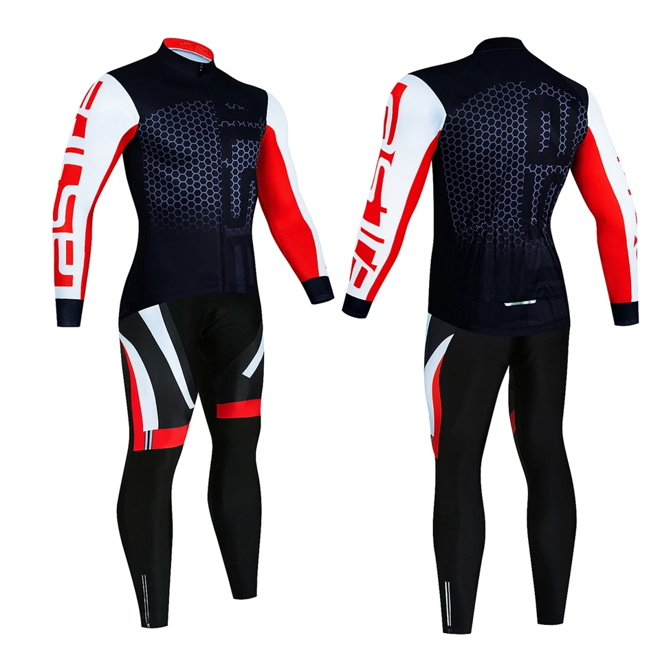 Winter Thermal Fleece Cycling Jersey Set Bicycle Sportwear MTB Uniform Ropa Ciclismo Road Bike Clothing Bicicleta Long Bib Pants