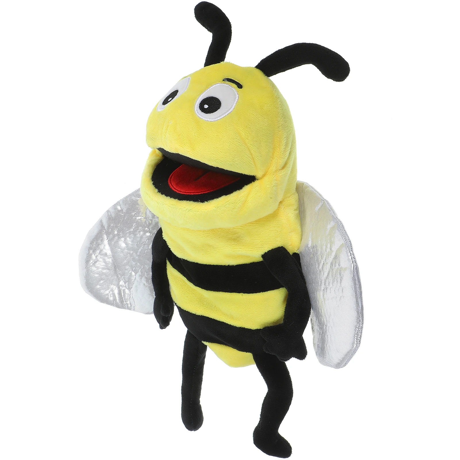 1pc Bee Hand Puppet Cute Animal For Kids Storytelling Role Educational Stuffed Hand Puppet Early Learning