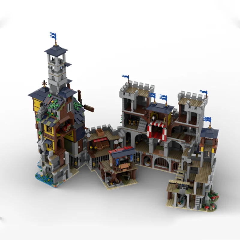 6936 pièces Moc Hightower château v2.0 bricolage chevalier Stronghold blocs de construction-Modèle d'architecture historique jouet éducatif cadeau