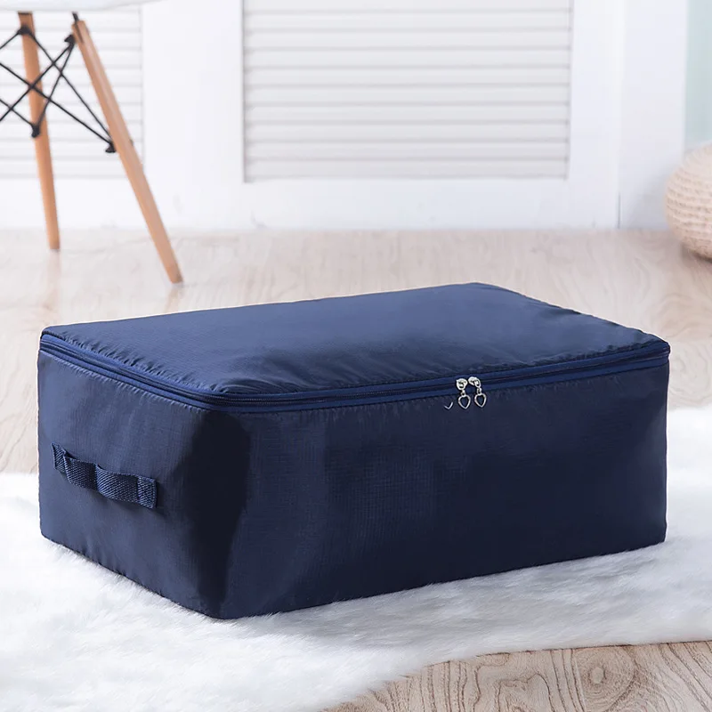 New Household Foldable Clothes Quilt Storage Bag Portable Luggage Packaging Bag Oxford Fabric Bedding Dust-proof Storage Bags