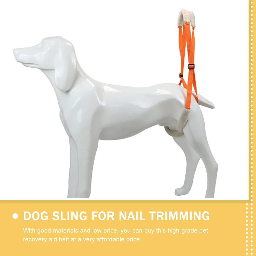 

Portable Dog Sling Pet Rehabilitation Harness Coral Fleece Adjustable Buckle Small Light Outdoor Dog Assist Harness