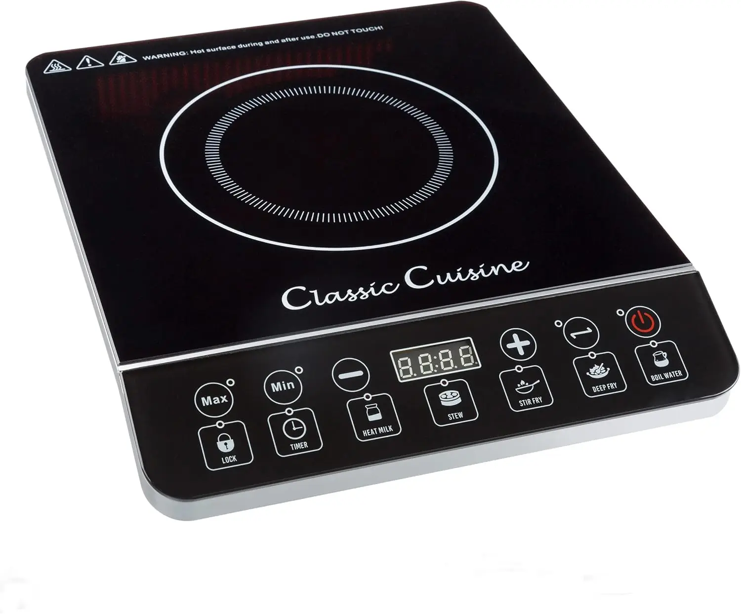 

Induction Cooktop - Multifunctional 1800W Electric Stove Top - Hot Plate with Built-In Safety Tools and 10 Power Settings by