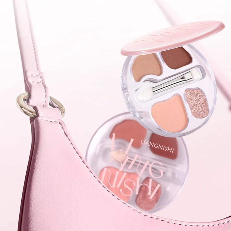 4色のアイシャドウプレート、防水性と耐汗性、大胆で明るいアイメイクを実現するさまざまな色が利用可能