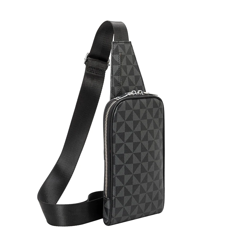 حقائب صدر صغيرة رفيعة فاخرة للرجال حقيبة كروس للنساء حقيبة حبال مصممة على الصدر حقيبة كتف عصرية للرحلة القصيرة للجنسين #2