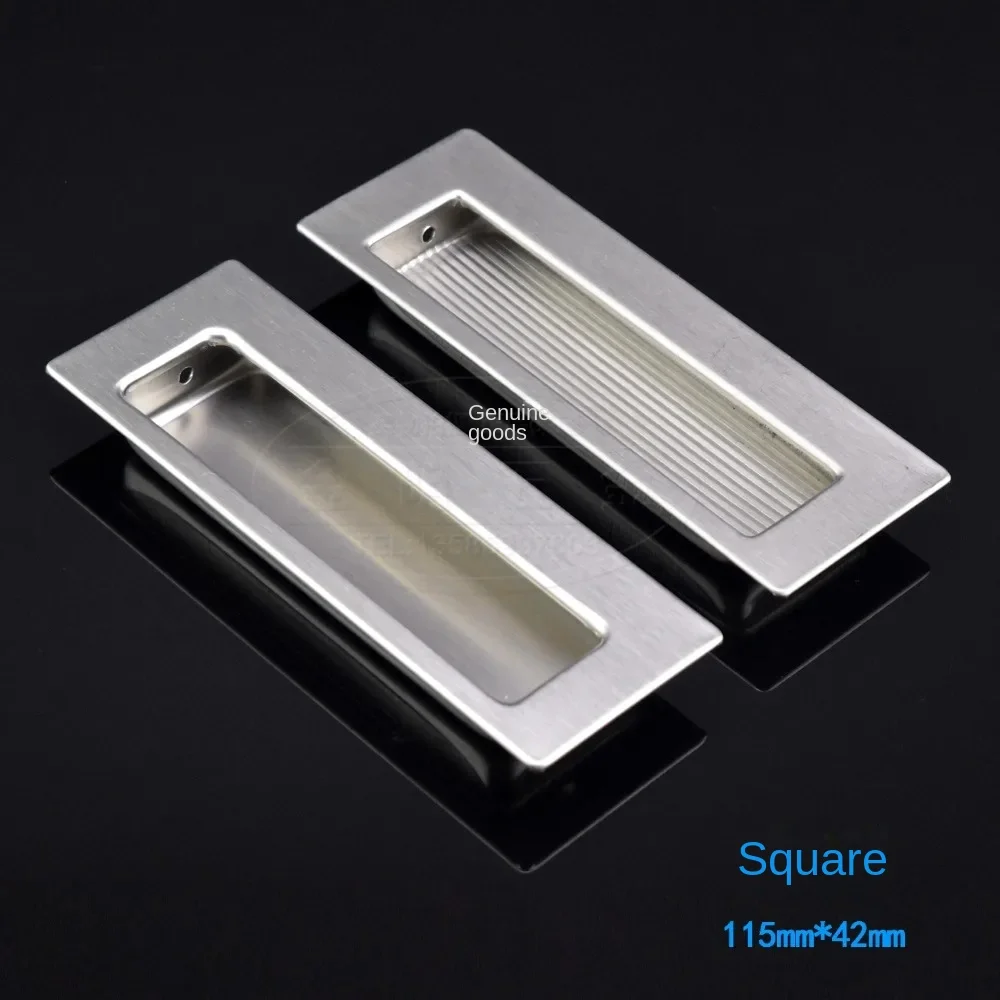 1PCS Stainless Steel Hidden Recessed Furniture Handle Round Square Kitchen Cabinet Drawer Cupboard Pull Door Handles