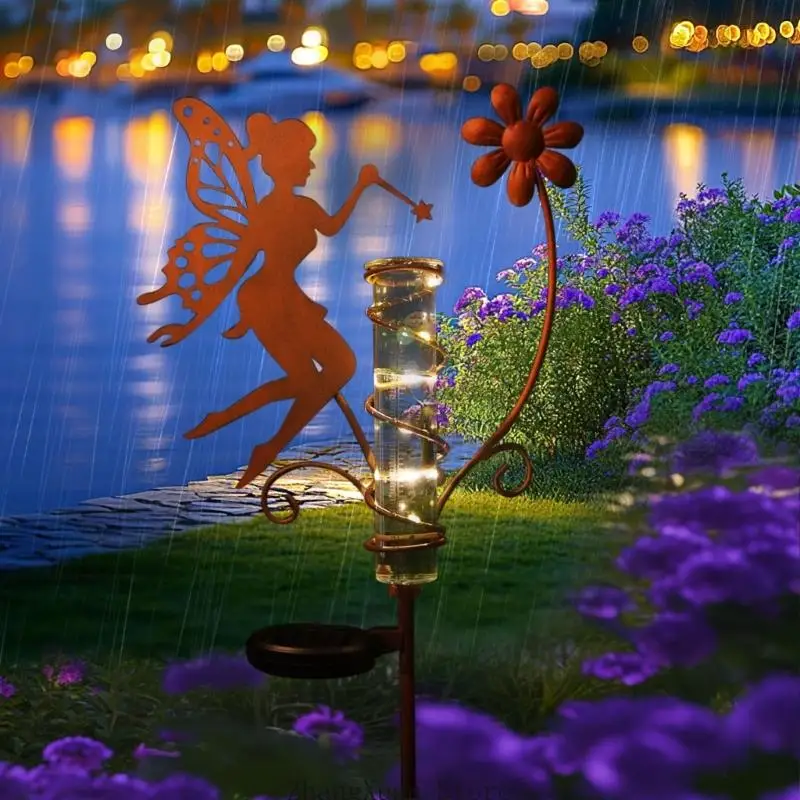 Modern sunlight Precipitation Device produced Of Metal For Garden Improvement And Weather Observation 3XUF