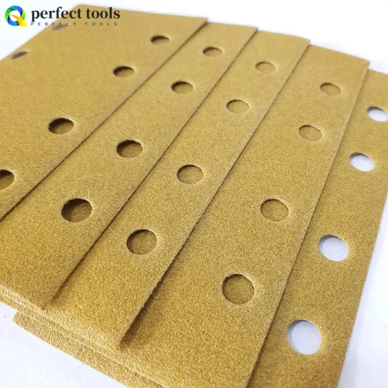 ورق صنفرة مستطيل 95/180 مللي متر 8 فتحات ذاتية اللصق يتدفقون الظهر المخملية ساندر الرملي المعجون الصنفرة