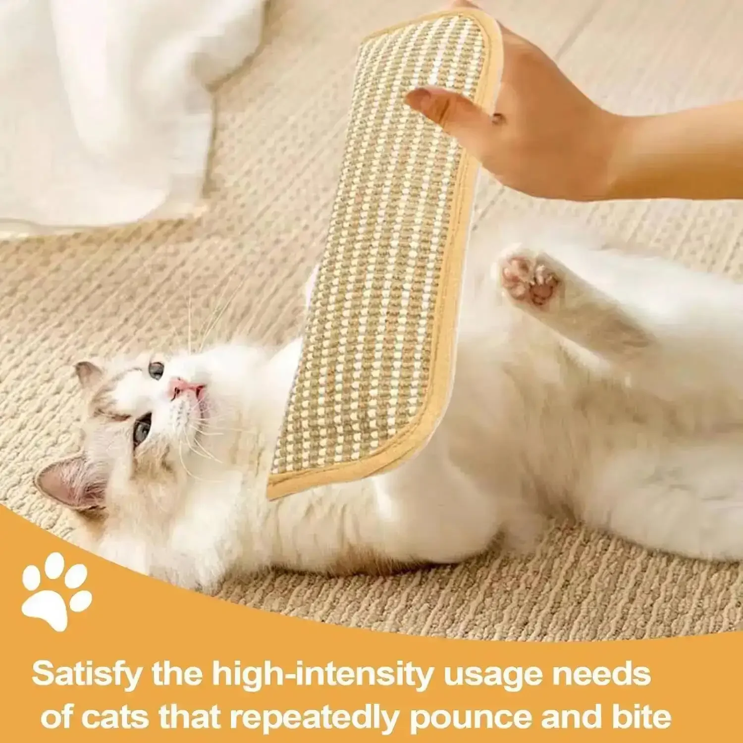 Cat Scratcher Mat Pillow Multi-Functional Cat Chew Toy Wear-Resistant Cat Scratching Toy for Kittens  Adult Cats