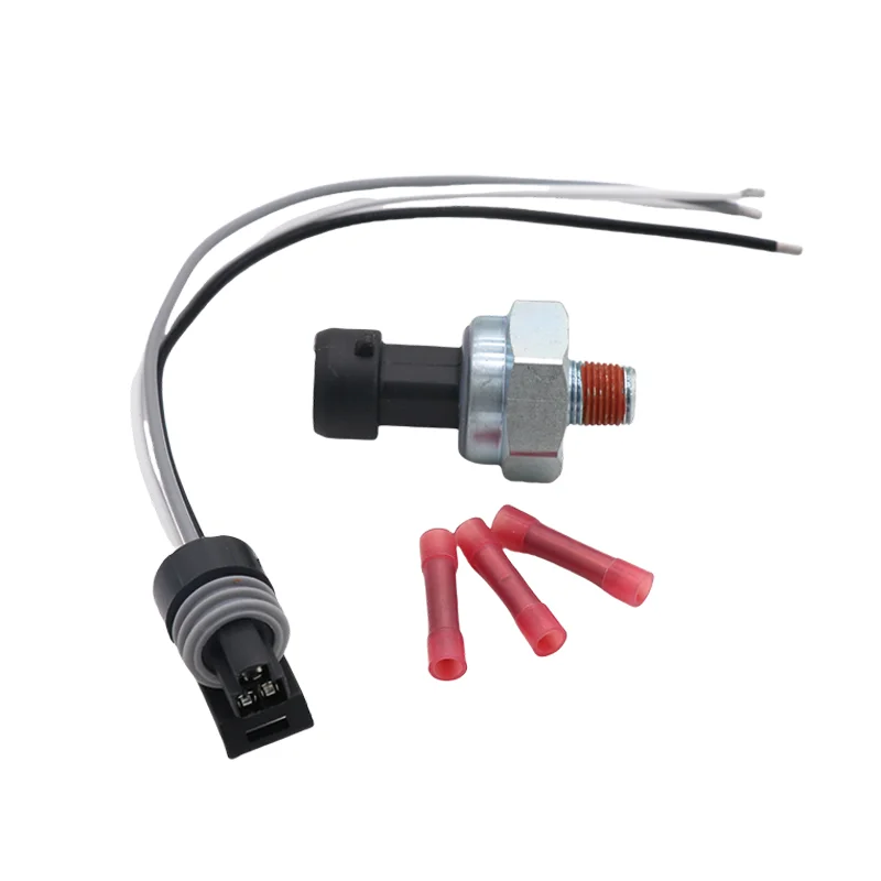 Oil Pressure Sensor RE167207 for John Deere Engine Code DT466E I530E DT466/530 HT53 with Wiring Harness Plug and 3 Nails