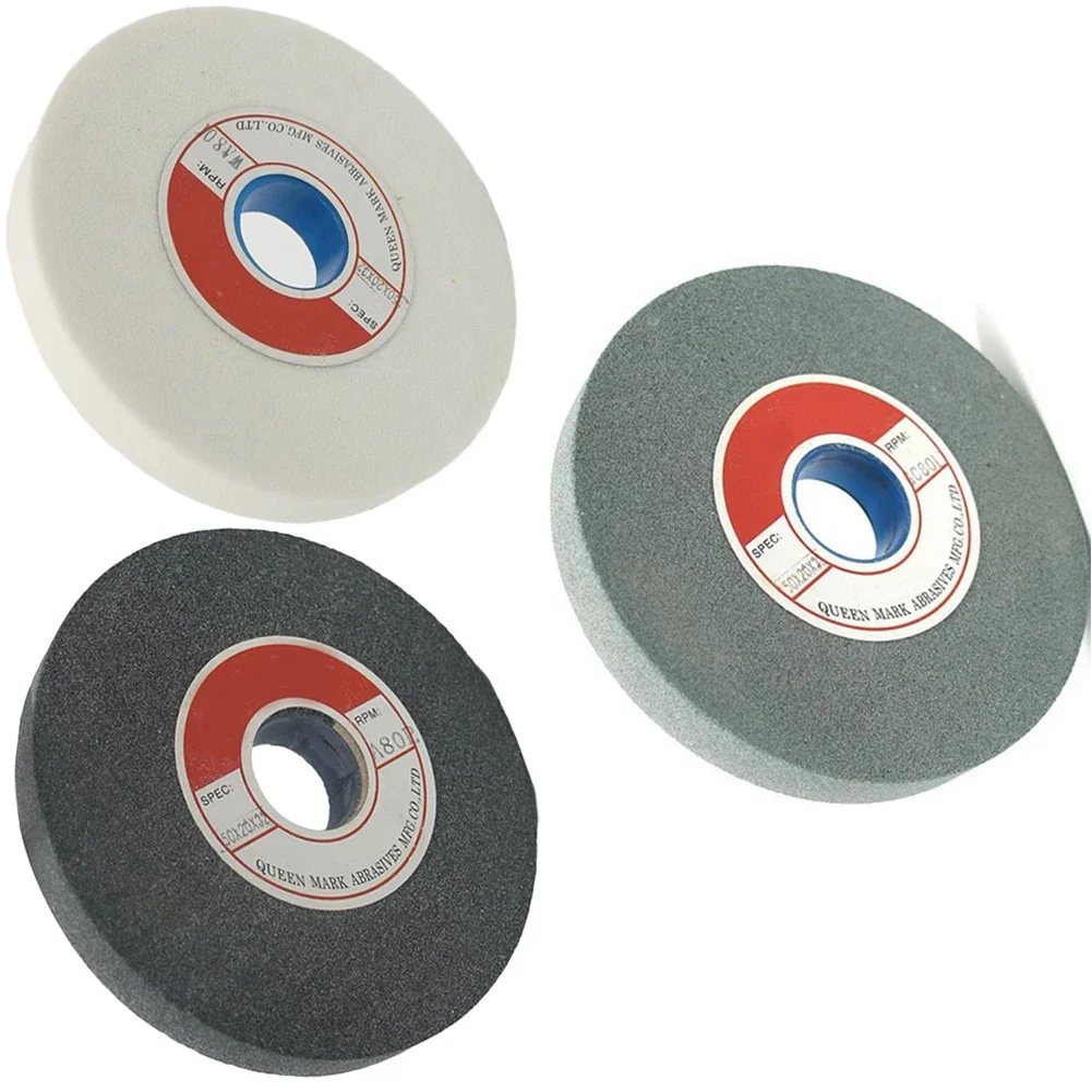 1pc 150mm Grinding Wheel 80Grit Ceramic Abrasive Flat Wheel Chrome Corundum Grinding Wheel For 618 Small Hand Grinder Power Tool