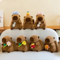 Cute Capybara Plush Backpack Funny Cartoon Capybara Shoulder Bag Student Fur Bag Plush Capybara School Bag for Kids 5