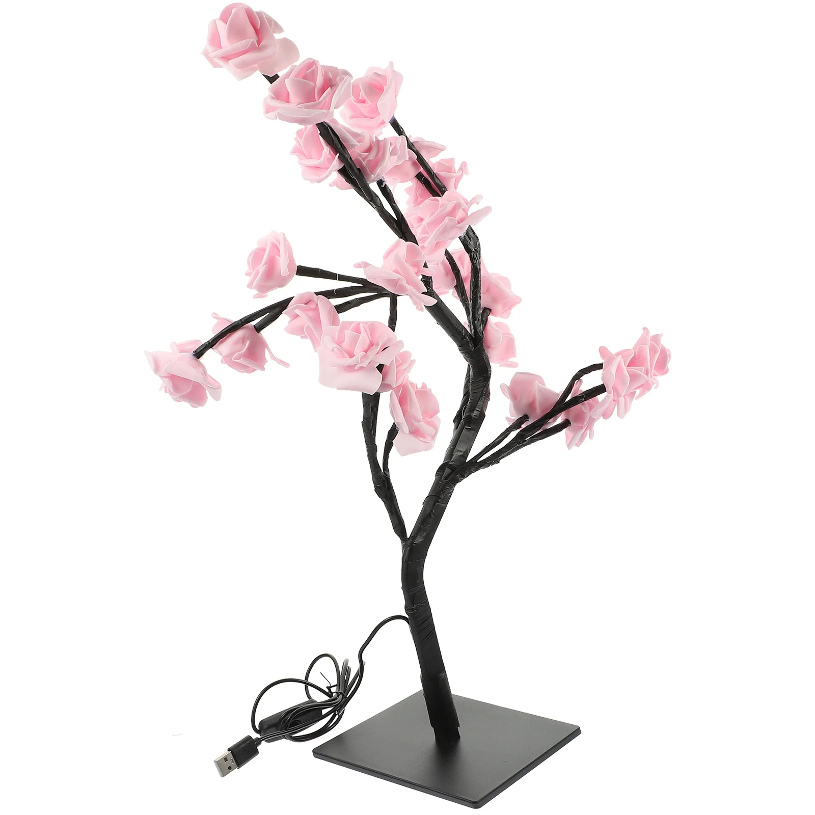 Lampe LED en forme d'arbre à roses, luminaire décoratif d'intérieur, idéal pour une bureau, une chambre à coucher ou une chambre à coucher, veilleuse pour femmes