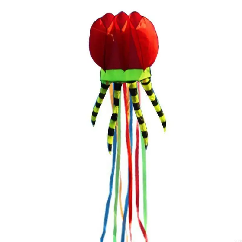 부드러운 해파리 연 단일 라인 연 무지개 긴 꼬리 연 어린이 여름 선물