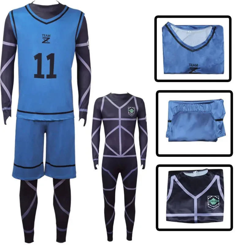 Una arena de osos Anime Blue Lock Cosplay disfraz Isagi Yoichi Chigiri Bachira Rensuke Kunigami fútbol maillot pie 2025 nuevo