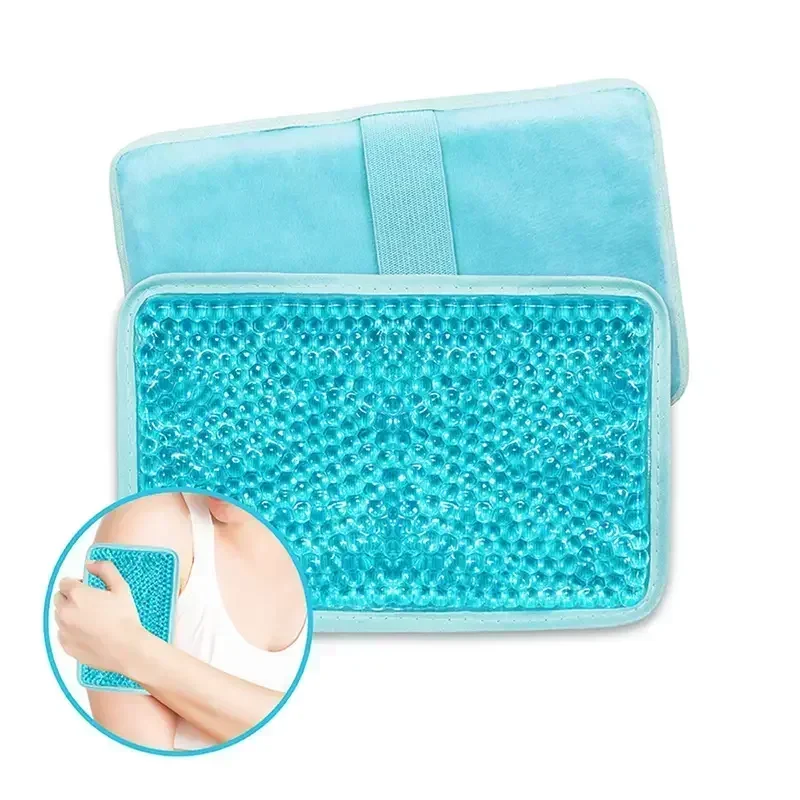 Gel Ice Pack with Strap Hot & Cold Therapy for Knee Foot Back Wisdom Tooth Reusable & Flexible Gel Beads Personal Care Tools