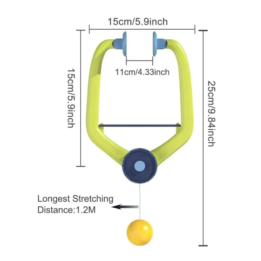 Juego de entrenamiento de tenis de mesa colgante, juego de pelotas portátiles con pelotas de Pong y paleta, entrenador ajustable para tenis de mesa interior