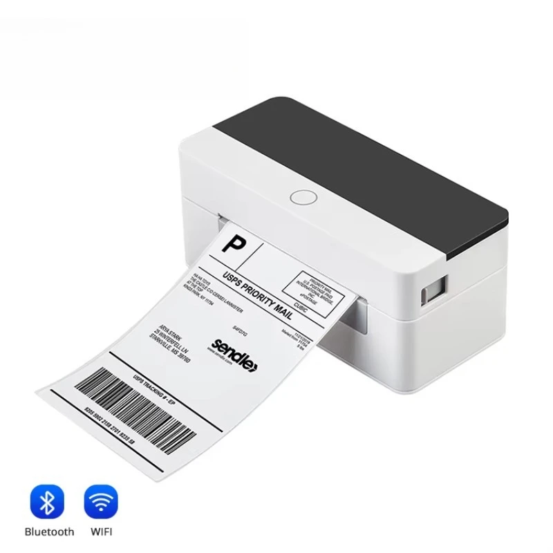 XP-D463B XP-D463E Custom 4 Inch Shipping Label Printer Mini Size Black & White Clear Printing Logistics Adhesive Sticker Machine
