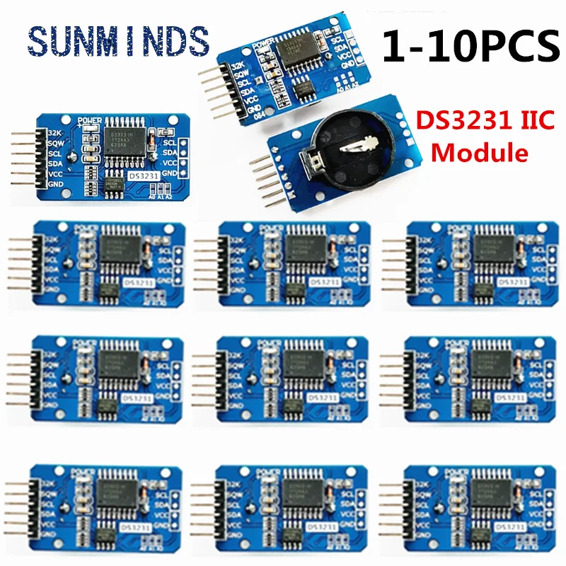 1-10PCS DS3231 IIC Module Precision Clock Module DS3231SN /DS3231M Memory Real Time 3.3V/5V  For Raspberry Pi