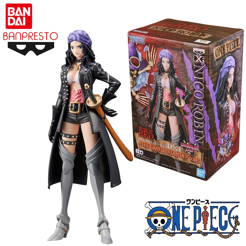 

Bandai оригинальный Banpresto ONE PIECE Anime фигура DXF Nico · Robin экшн-игрушки для детей Рождественский подарок коллекционные модели украшения