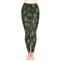 DeanFire Super Soft Stretchy Weeds Digital Print Fitness Tights Leggings Sexy Silm Legins High Waist Trouser Women Pants