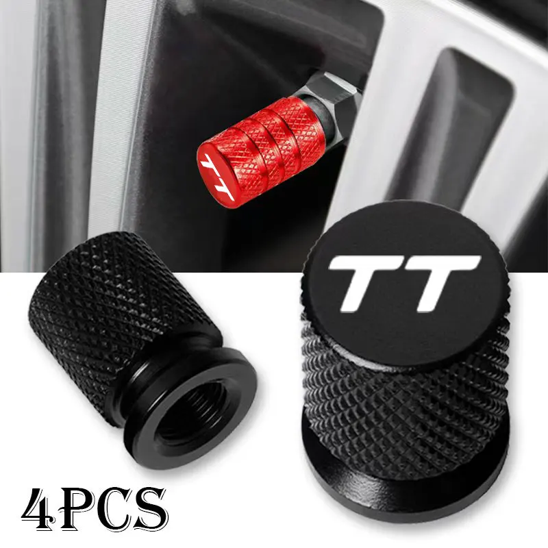 

Car Wheel Tire Valve Caps Airdust Covers For Audi TT TTRS 8j 8n 8s mk1 2 3 S line Custom LOGO Car Decor Airdust Waterproof