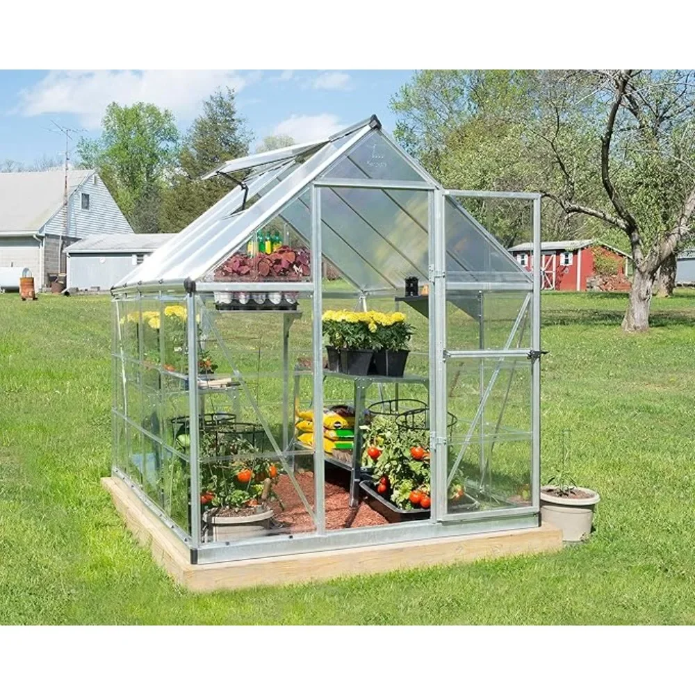 - Canopia Hybrid 6' x 14' Greenhouse - Silver greenhouse with frame  green house