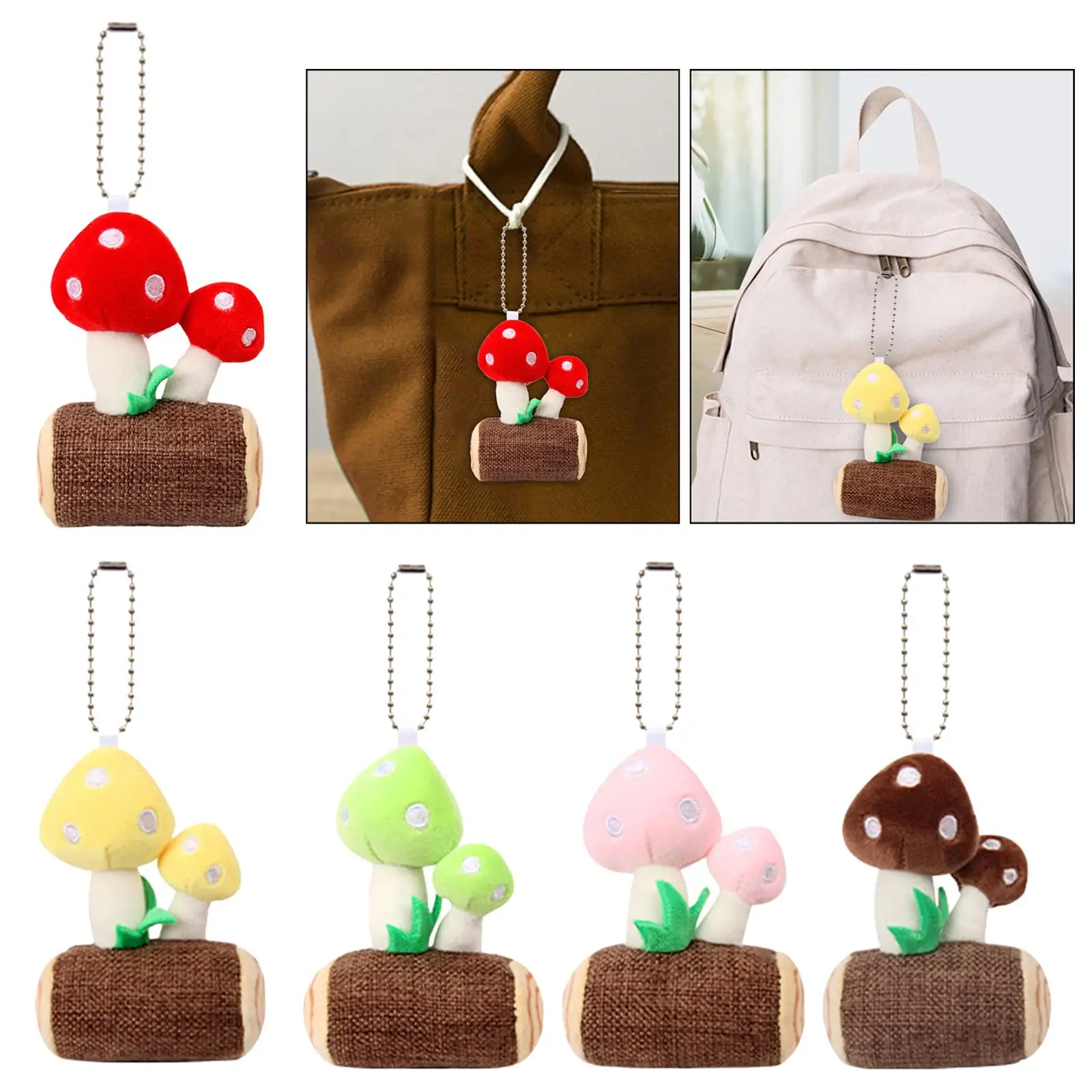 Toy, Cute Small Stuffed Mushroom Keychain, Goodie Bag Fillers, Carnival Prizes for Kids, Kids Valentine Gift Party Favors