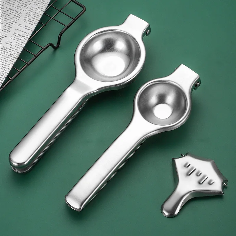 

YJQ 2PCS Stainless Steel Kitchen Gadgets Manual Lemon Squeezer Fruit Juicer