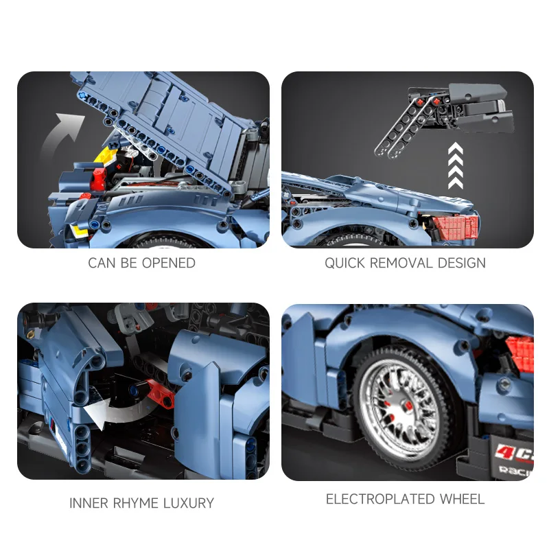 2280 Stuks Technische 1:10 Sportwagen 9058 Model Bouwsteen Bakstenen App Educatief Afstandsbediening Jongens Speelgoed Verjaardagen Geschenken