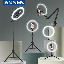 Éclairage Ring Light à Led avec optionnel trépied et support Mobile, éclairage annulaire pour photographie et vidéo en direct