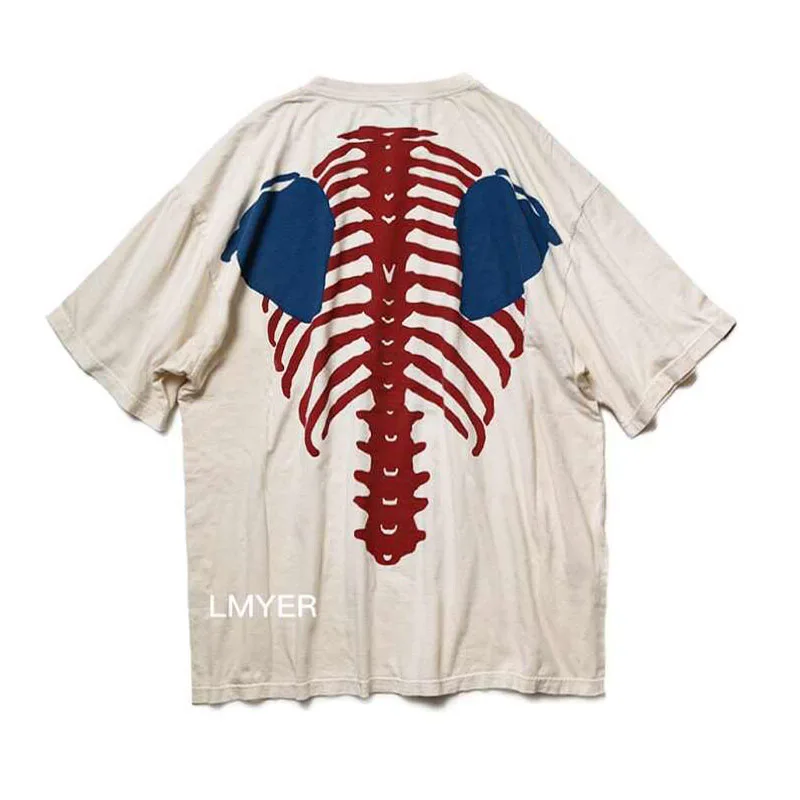 New Arrival KAPITAL Bone Hot Selling Skeleton Loose Short Sleeved Oversized T-Shirts for Men and Women