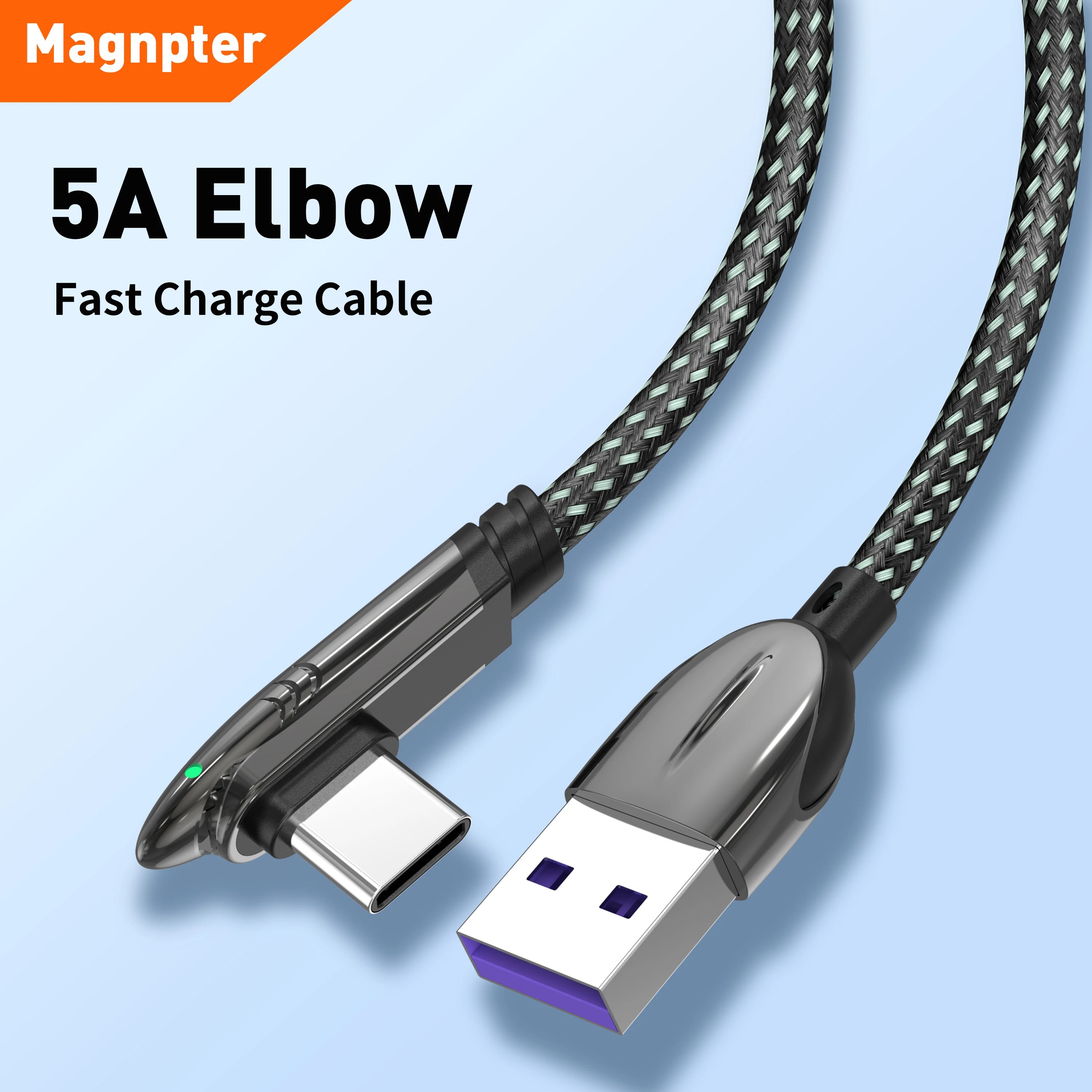 Magnpter USB C To Type C Cable 90 Degree Charge Cable For iPad MacBook Pro Xiaomi Samsung Huawei Fast Charging Type C Date Cord