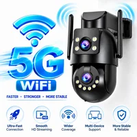 Jooan 5K 8MP Dual Lens Dual Screen 5G IP Camera Wifi PTZ Outdoor AI Auto Tracking Two-way Audio CCTV Video Home Surveillance Cam 5