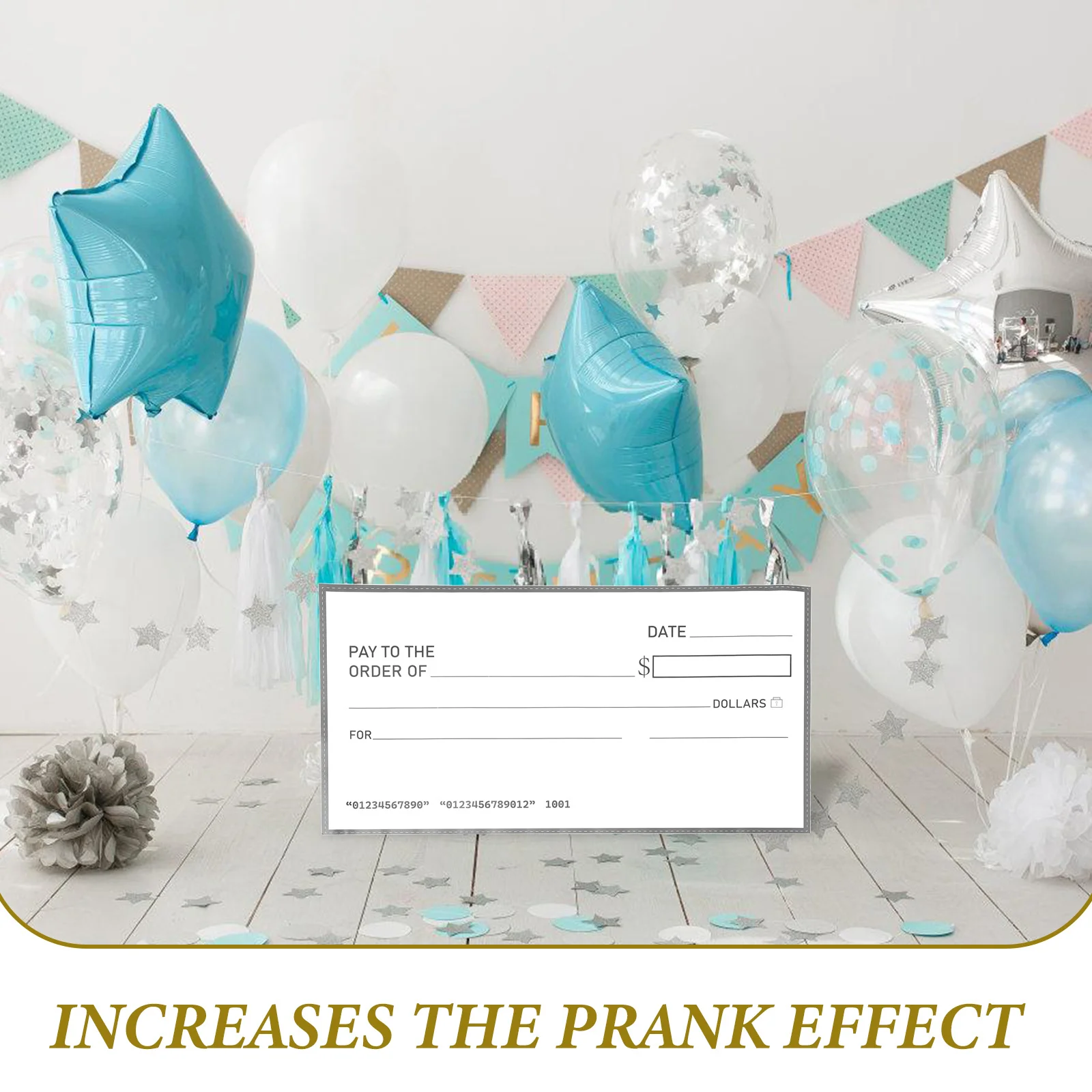 Giant Waterproof Fake Check Reusable Dry Erase Large Presentation Board Oversized For Parties Weddings Birthdays