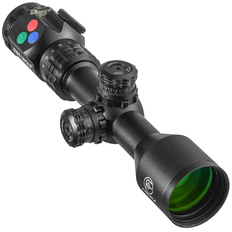 3-9X40 Riflescope Tactical Optical Rifle Scope RGB Button Cross Dot Sight Illuminated Retical Sight Hunting Level Scopes