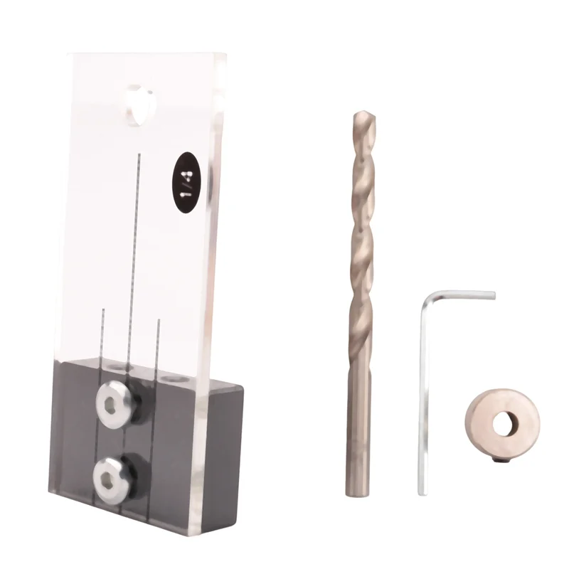 AB47-1Set Holzbearbeitung Gerade Loch Stanzen Locator Seite Loch Stanzen Locator Vertikale Puncher Kit 1/4 Zoll