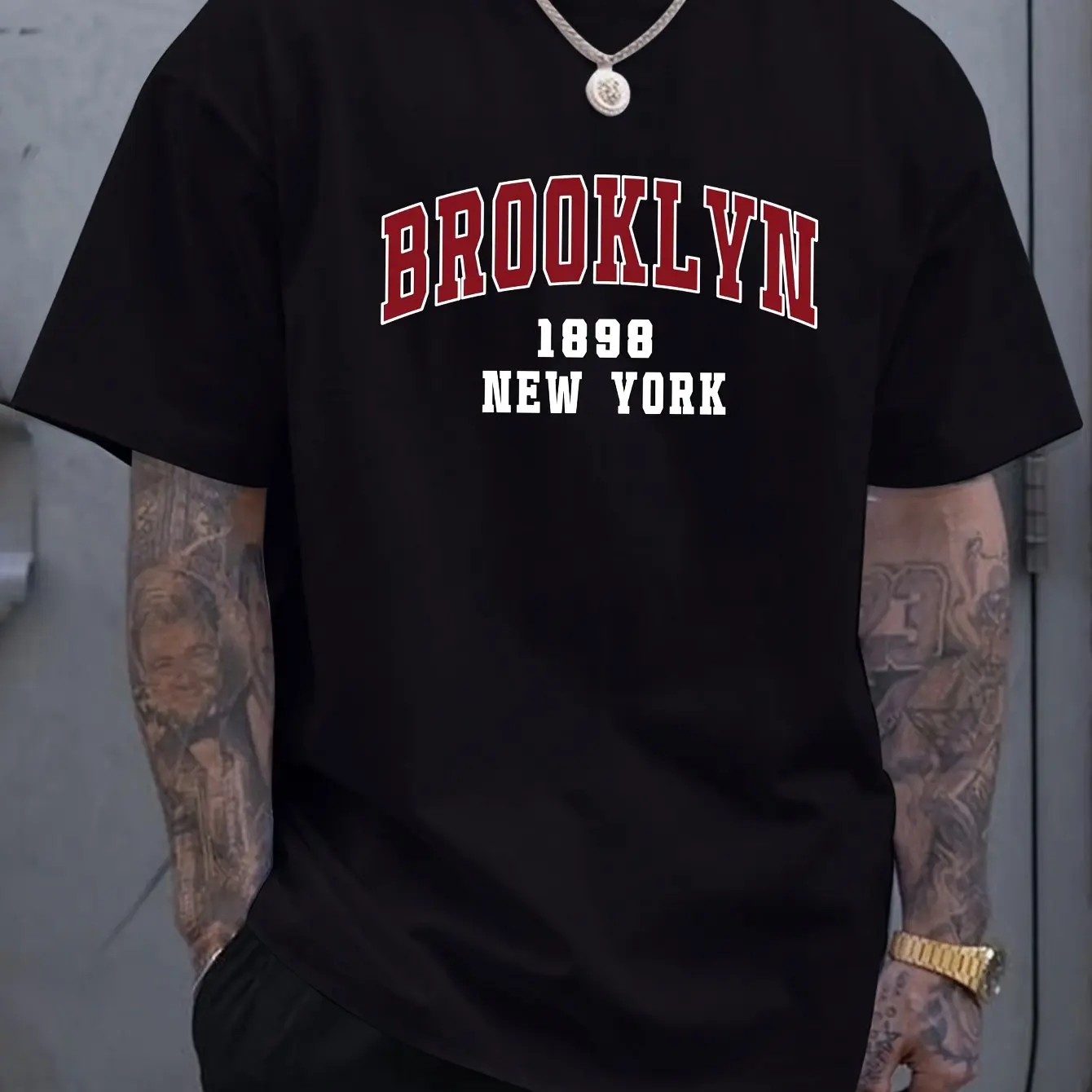 

2026 женская летняя модная повседневная спортивная футболка из чистого хлопка Brooklyn 1898 New York с круглым вырезом и короткими рукавами с принтом